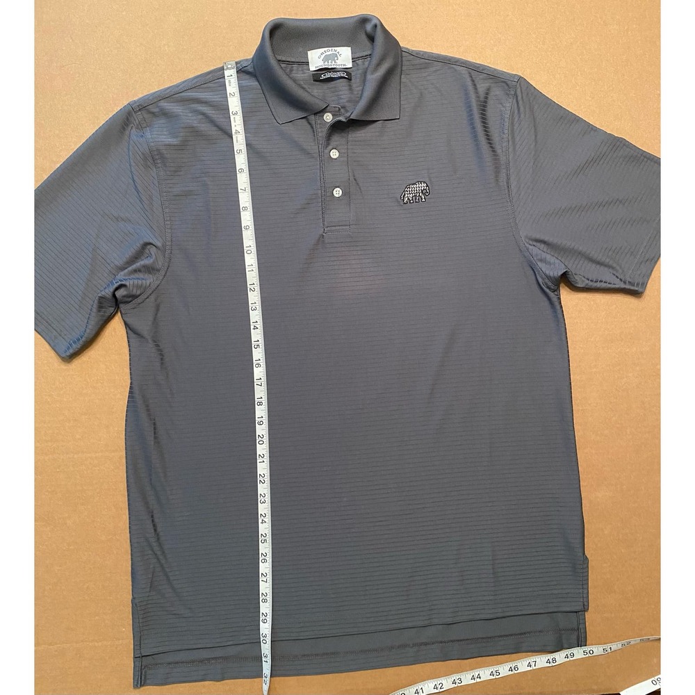 Men's Original Houndstooth Driway gray polo size L